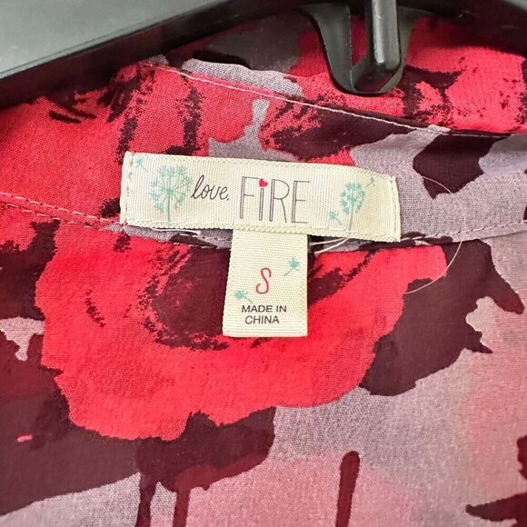 Love‎ Fire Floral Button Up Blouse - Size S - Picture 3 of 3
